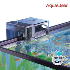 Insert Fluval AquaClear installé dans filtre en fonctionnement bénéfice filtration