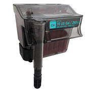 Fluval C4 face avant montrant design compact et fixation clip-on pour facilité d'installation