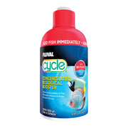 Fluval Cycle face de l'emballage montrant le flacon et le dosage, garantit inoculation rapide