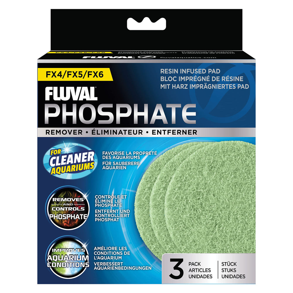 Fluval tampons emballage avant montrant compatibilité FX4 FX6 et bénéfice clarté