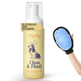 Flydog packaging du shampooing sec montrant un usage facile