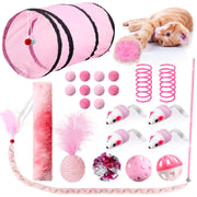 Foilswirl vue avant du coffret 24 pièces montrant l'ensemble rose, idéal pour varier le jeu