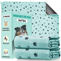 Fostanfly packaging du lot de deux tapis montrant dimensions et couleur verte