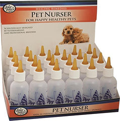 Four Paws bouteille nurser face emballage montrant pack de 24 et praticité