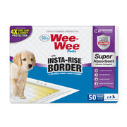 Four Paws emballage avant présentant 50 tapis et bénéfice stockage compact