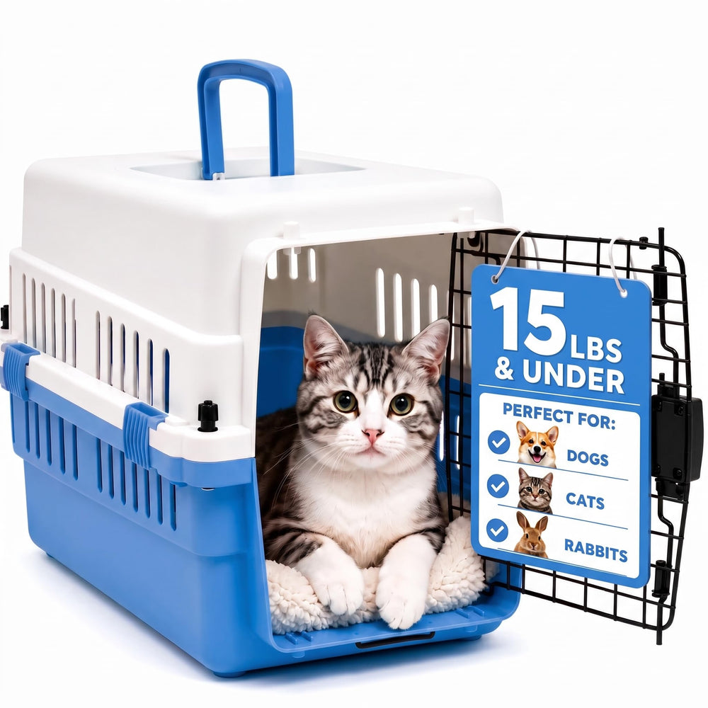 FREEPET vue de face de la cage rigide montrant la porte et la ventilation, sécurité renforcée