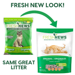 Fresh News gros plan sur pellets illustrant texture douce et faible poussière