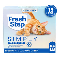 Fresh Step face avant du conditionnement montrant l’étiquette et l’avantage anti-odeurs