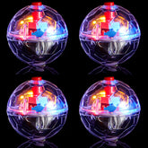 Frienda emballage des 4 balles LED transparentes montrant quantité et design pour jouer