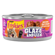 Purina Friskies boîte devant montrant l'étiquette et l'appétence