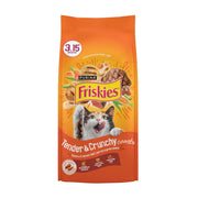 Friskies emballage avant montrant formule tendre et croquante bénéfice appétence