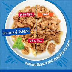 Friskies gros plan filet poulet et thon en sauce pour saveur riche