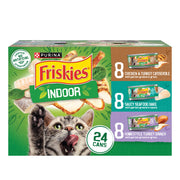 Friskies pack 24 boîtes devant montrant variété pratique