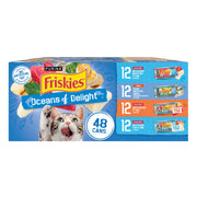 Friskies pack 48 boîtes vue face montrant variété et praticité