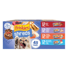 Purina Friskies packaging avant montrant l assortiment, utile pour choix rapide
