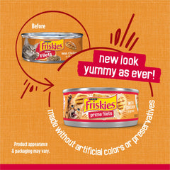 Friskies boîte ouverte avec gravy montrant l’attrait et la texture appétissante