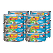 Friskies boîte face avant montrant la saveur poisson et attraction d'odeur