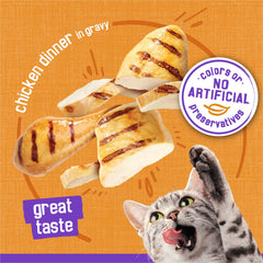 Friskies Purina texture onctueuse montrée à la cuillère pour appétit amélioré