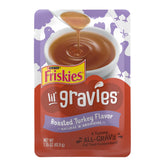 Friskies sachet avant gros plan montrant bouchée appétissante et praticité