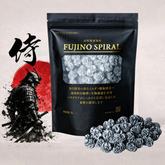 FUJINO SPIRAL emballage avant montrant Samurai et bénéfice durabilité