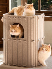 FUKUMARU vue frontale de la maison pour chat offrant un refuge chaleureux
