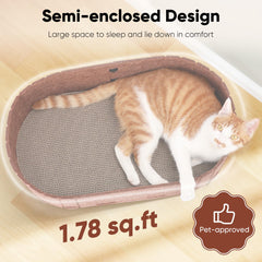 FUKUMARU gros plan feutre naturel, douceur et isolation pour chat