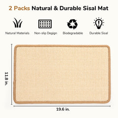 FUKUMARU gros plan texture sisal naturel offrant surface satisfaisante pour griffes