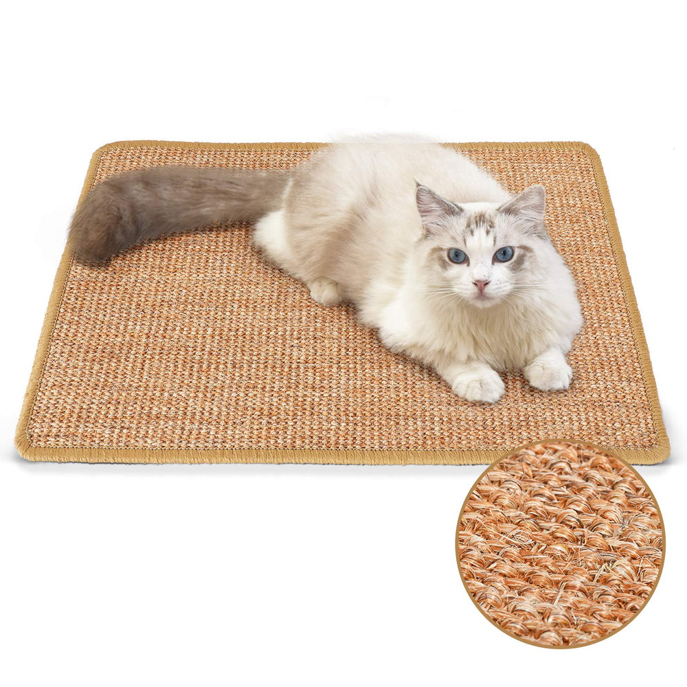 FUKUMARU tapis griffoir face avant montrant protection meubles