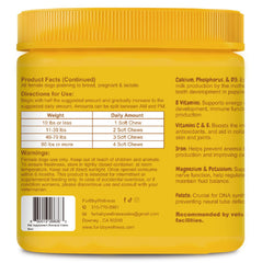 Gros plan sur texture des soft chews Fur Bby Wellness montrant friandise tendre bénéfique