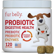 fur belly emballage avant montrant boîtier et avantages digestifs
