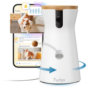 Furbo vue avant montrant la caméra 360° pour surveillance fiable