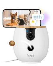 Furbo Mini 360 face avant montrant la lentille et le design moderne pour surveillance