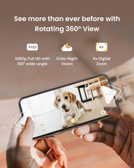 Furbo en rotation 360° couvrant toute la pièce, pour éliminer les angles morts