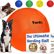Furdo balle d'élevage vue avant montrant la taille et la couleur orange, utile pour entraînement
