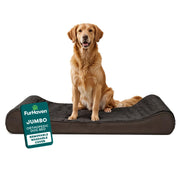 FurHaven face avant du lit chocolat montrant design et taille, confort durable