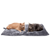 Furhaven vue frontale du tapis matelassé gris offrant confort