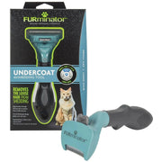 FURminator face avant outil montrant forme et ergonomie pour confort
