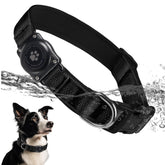 Furrigo collier avant noir XS montrant le support AirTag et sécurité