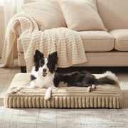 FURTIME lit grand face avant montrant forme confortable et couleur beige