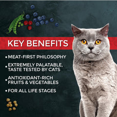 Fussie Cat étiquette ingrédients lisible, bénéfice transparence sur la viande