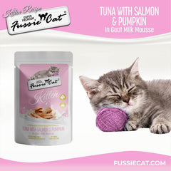 Fussie Cat mousse gros plan texture soyeuse favorisant une déglutition aisée