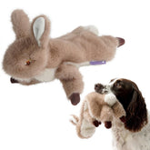 Fuzzwoof peluche lapin face montrant forme sans rembourrage pour sécurité