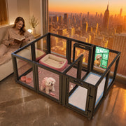 FXW Vue de face du parc transparent montrant sécurité et visibilité