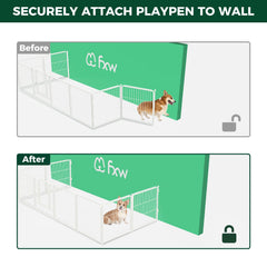 FXW ancrage fixé au mur avec parc pour chien assurant stabilité