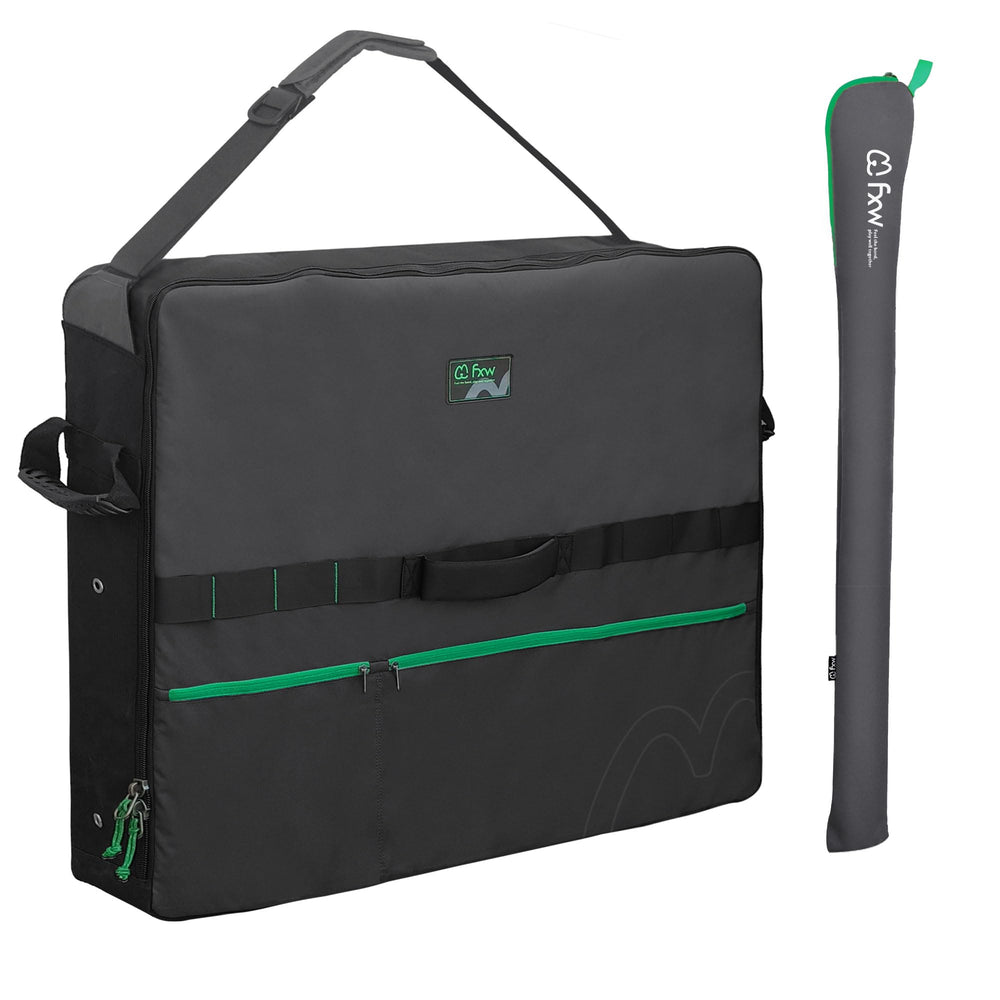 FXW sac devant montrant rangement compact et protection pour transport