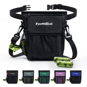 Fyorbietail vue face avant sac à friandises noir pratique pour promenades
