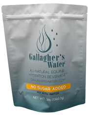 GALLAGHER'S WATER emballage avant montrant la marque et bénéfice hydratation naturelle