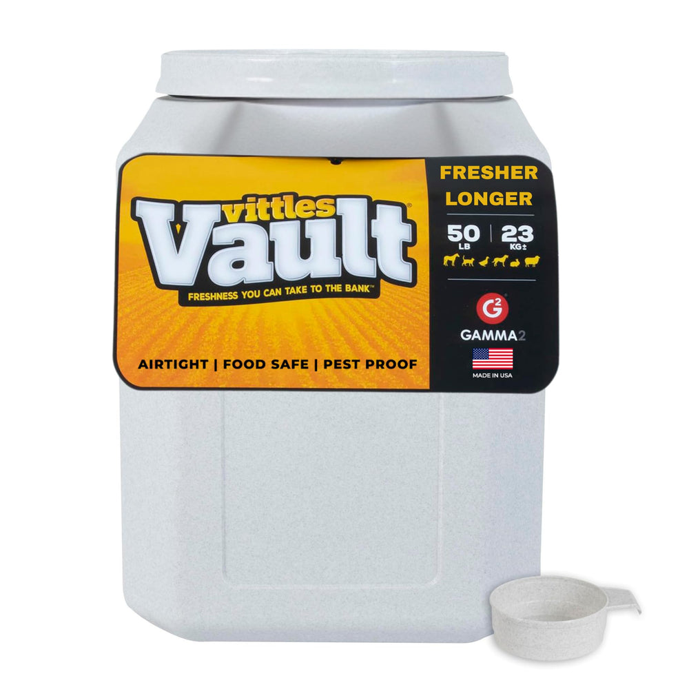 Gamma2 vue avant du Vittles Vault montrant fermeture hermétique pour conservation