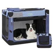 Gardner Pet vue avant de la cage pliée, transport facile