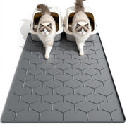 Garoopion tapis litière face avant montrant grande surface et protection du sol